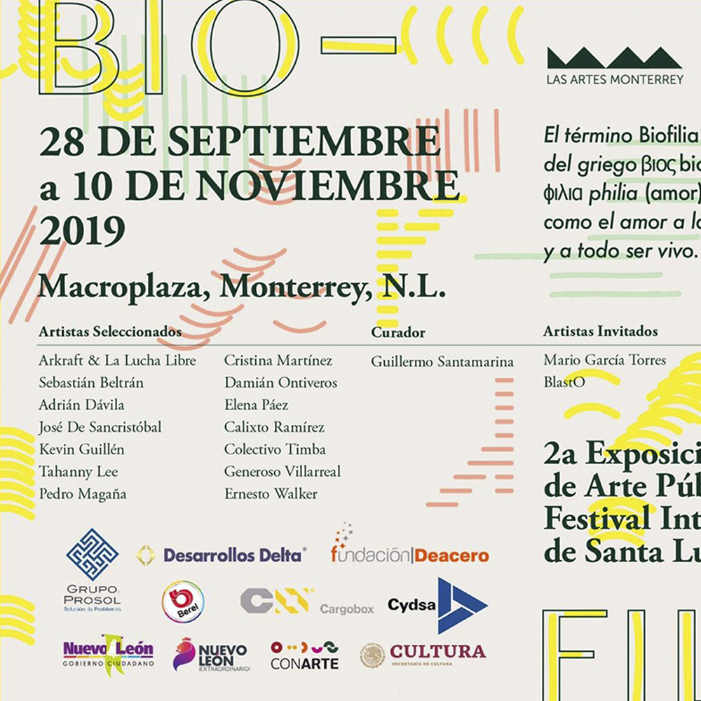 Biofilia 2a Exposición de Arte Público Festival internacional de Santa Lucía